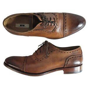 Joseph Abboud Oxford Dress Shoes Brown Size 10 Lace Up Cap Toe #00592 Owings